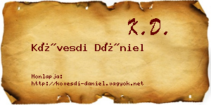 Kövesdi Dániel névjegykártya